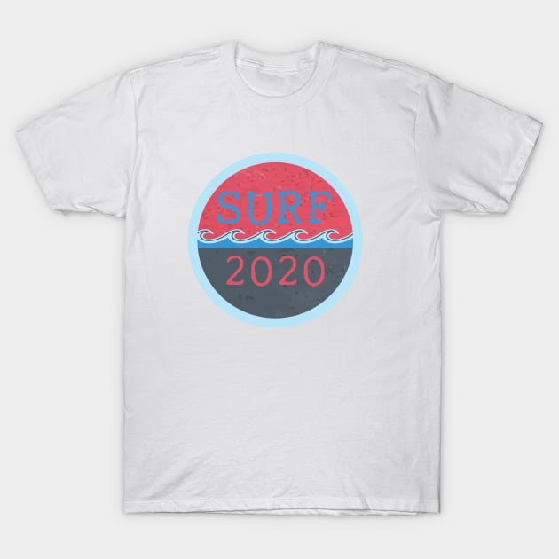 Surf 2020 Circle of Waves T-Shirt by SharksOnShore